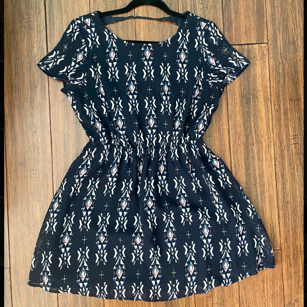 Sheer Tribal Print Sun Dress